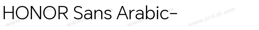 HONOR Sans Arabic字体转换
